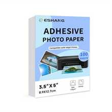 3R 100張 135GSM 可列印亮面貼紙相紙 3.5x5吋 噴墨自黏相紙標籤，適用於剪貼簿、品牌標誌、派對裝飾貼紙 - 100 Sheets - 查看 11