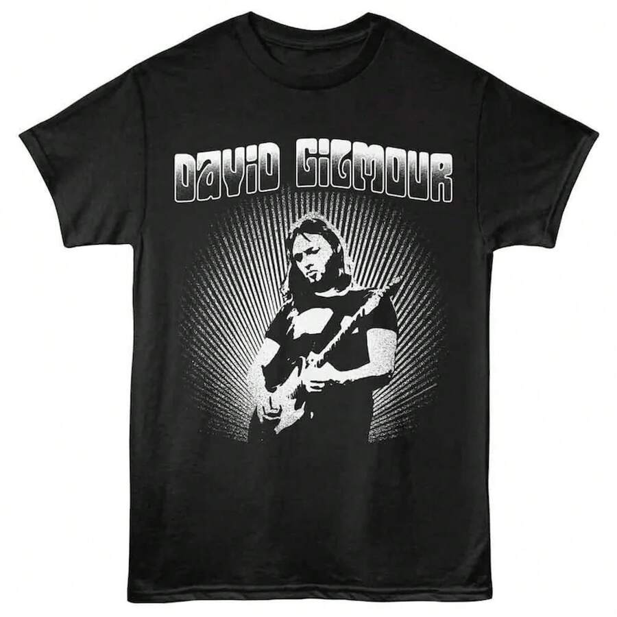 Camiseta Clásica Negra de de David Gilmour - Negro - Ver 1