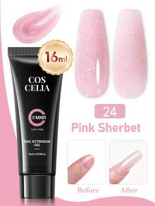 1 Color/6 Colors 16ml White Transparent Pink Extension Gel Set, Nude Semi-Transparent Glossy Extension Gel, DIY Manicure Salon Gift For Women - Multicolor - View 16