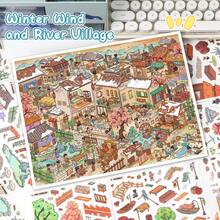 2026 New Arrival, 3D Visual Effect Scene Stickers, Immersive Handmade Collage And Coloring Stickers, Miniature Landscape Stickers, Character / Animal / Plant / House Educational Interactive Handmade Toys, Unlock Creative Time, Playable And Collectible 3D Landscape Treasure! - Landscape Stickers - View 3