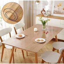 1pc Luxury Transparent Tablecloth - 0.25mm Thick PVC, Scratch-Resistant And Heat-Resistant, Dining Table And Coffee Table Protector - Perfect For Home, Office, Hotel Use - Elegant Square Design, Tablecloth. - White - View 1