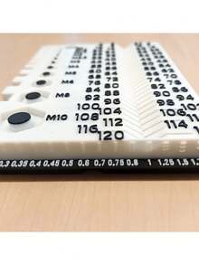 1 pieza Herramienta de medición de pernos, tuercas y tornillos, adecuada para tamaños M1-M10, herramienta auxiliar portátil, herramienta de medición esencial para el taller, pequeño regalo para hombres - Varios estilos - Ver 4