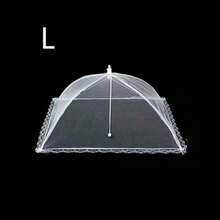 1pc White Foldable Mesh Food Cover, Multi-Functional Kitchen Dining Table Anti-Mosquito Food Cover, Home Pop-Up Dust-Proof Food Cover, Suitable For Outdoor Gatherings, Picnics And Barbecues, Can Protect Food From Insects And Debris, Prevent Flies And Mosquitoes From Approaching Food, Suitable For Kitchen, Dining Table And Outdoor Picnics - Multicolor - View 12