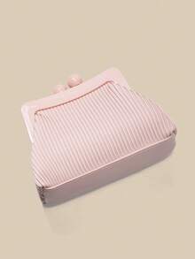 1 Piece White PU Material Flap Clutch Bag With Luxury Metal Decoration, Showing Fashion And Elegance, Suitable For Holding, Carrying, Wearing On The Shoulder Or Crossbody, P - 紫紅色 - 查看 7