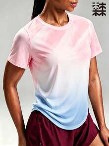 mulinsen Women's Loose Casual Short Sleeve T-Shirt, Basic Round Neck Activewear Suitable For Daily Summer Wear - Pink - View 5