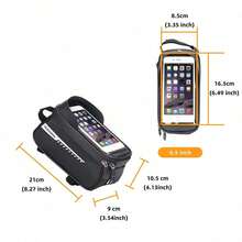 Waterproof Bicycle Front Frame Bag With Touchscreen Sun Visor, Bicycle Storage And Phone Holder Suitable For Mountain Bikes - Multicolor - View 2