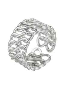1 pieza Anillo de cara ancha simple para regalo de citas, uso diario - TJZ034 - Ver 3