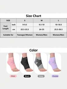 Unisex Sports Ankle Support Compression Sleeve With Strap - Multicolor - View 4