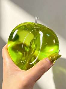 1pc Transparent Apple Squeeze Toy, Glossy Transparent Jelly TPR Soft Squeeze Stress Relief Toy, Children's Realistic Fruit Tactile Pressure Relief Toy, Back To School Gift, Birthday Party Favor, Classroom Reward Anxiety Relief Toy - Multicolor - View 6