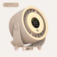 3600mAh Portable USB Rechargeable Misting Fan, 100-Speed Adjustable Desktop & Wall Mounted Cooling Fan, Quiet Air Circulator For Home, Office & Outdoor - Schwarz - Übersicht 4