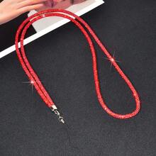 1件彩虹水鑽手機掛繩,奢華時尚全水鑽斜跨防丟掛繩,高級百搭水鑽手機鏈條,耐用通用手機殼吊飾,適合戶外旅行購物,送給女性的禮物 - 彩色 - 查看 10