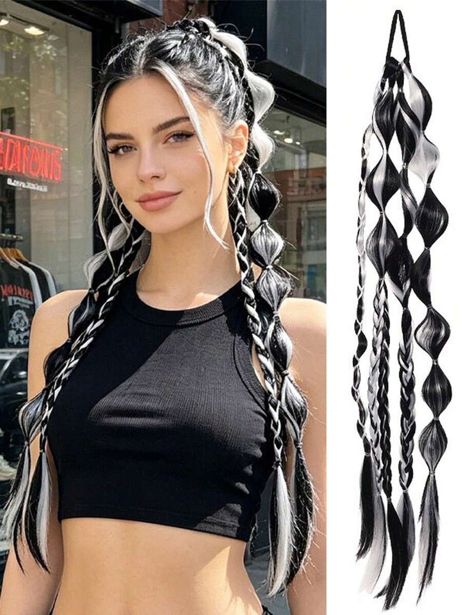 24 Inch Color Bubble Fried Dough Twists Braid, Various Color Combinations, Sweet And Cool Fried Dough Twists Braid