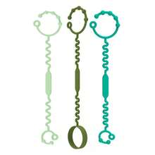 3 piezas Correa de ajustable de silicona para cochecito-Color bosque, Correa de sujeción para juguete de dentición de bebé y Correa para soporte de taza con pajita, Juguetes para bebé, Adecuado para cochecitos, sillas altas, asientos de coche - Multicolor - Ver 9
