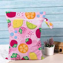 Cute Summer Fruit Print Wet Dry Separation Swimming Bag, Girly Beach & Pool Pouch, Lightweight Travel Storage Organizer - Multicolor - View 43