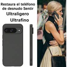 Funda para Google Pixel 9 Case Protectora de TPU Suave Ultrafina Matte Minimalista LisoNegro - Negro - Ver 2