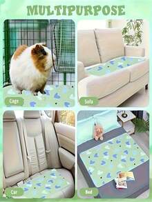 Wear-Resistant Washable Polyester Bottom Pad, Suitable For Hamsters, Rabbits, Guinea Pigs, Squirrels, Cats, Dogs And Reptiles - Durable Multi-Functional Washable Cage Mat, Cat And Dog Bedding, Fun Pattern Design, Fun Design. - A - View 7