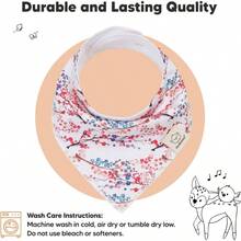 Paquete De 10 Baberos Orgnicos Con Bandana Para Bebs - Baberos Tipo Bandana De Algodn Para Nios Y Nias - Baberos Para Denticin - Baberos Para Bebs Tea Party - inicial - Ver 6