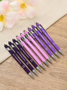 6/12/30 buah Pulpen Ballpoint Logam Kustom Personalisasi, Tulisan Halus, Alat Tulis Kantor Sekolah dan Bisnis, Tinta Hitam, Hadiah Personalisasi, Kembali ke Sekolah, Terukir, Hadiah Apresiasi Karyawan - MultiWarna - View 3