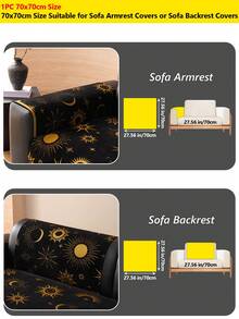 1pc Sun Moon Star Jacquard Sofa Cover, Skin-Friendly Chenille Non-Slip Couch Protector, Pet-Friendly Anti-Scratch Sofa Slipcover, All-Season Washable Furniture Cover For Living Room - Multiple Styles - View 23
