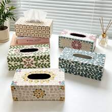 1 pieza Caja de pañuelos de concha natural - Caja de almacenamiento de pañuelos elegante, soporte de pañuelos de lujo de alta gama, adecuado para baño, sala de estar, dormitorio, se puede usar como decoración del hogar, caja de pañuelos de escritorio de la mesa de comedor de la sala de estar, regalo perfecto para Acción de Gracias, Día de San Valentín, decoración del hogar - Ver 2