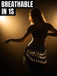 128pcs Coin Music Festival Waist Chain, Belly Dance Hip Scarf, Soft Belly Dance Skirt, Sequin Skirt, Suitable For Star Performance, Ballet Stage Performance, Bohemian Style, Halloween Women's Outfit, Party Carnival Nightlife Beach Wear Accessory - Multicolor - View 10