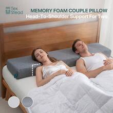 1pc Cooling Air Layer Memory Foam Pillow, Square Cervical Support Pillow, Neck Pain Relief Orthopedic Sleeping Pillow For Side Back Sleepers, Washable Breathable Pillowcase - Dark Grey - View 1