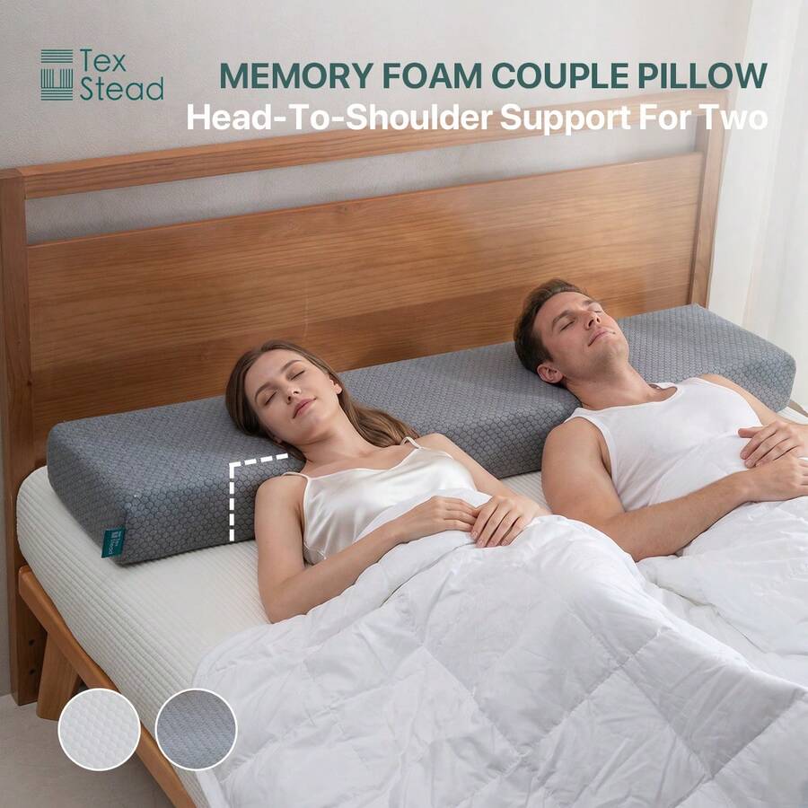 1pc Cooling Air Layer Memory Foam Pillow, Square Cervical Support Pillow, Neck Pain Relief Orthopedic Sleeping Pillow For Side Back Sleepers, Washable Breathable Pillowcase - Dark Grey - View 1