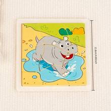 Children's Educational Wooden Cartoon Puzzle Logic Thinking Hand-Eye Coordination Cartoon Animal Cognition Shape Recognition Puzzle Board Kindergarten Educational Small Toy Gift - Multicolor - View 13