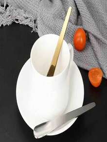 1pc/6pcs Stainless Steel Gold/Silver Ice Cream Spoon Long Handle Dessert Cake Spoon Yogurt Spoon - View 5
