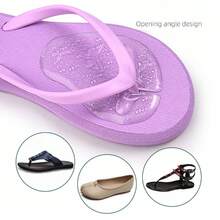 2pcs/Set Bantalan Jari Kaki Sandal Jepit Transparan Baru Musim Panas, Bantalan Kaki Depan Silikon Nyaman yang Dapat Dicuci untuk Sandal, Sepatu, dan Sepatu Hak Tinggi - transparan - View 4