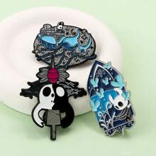1 pieza Broche Hollow Knight Oruga Clavo Colgante Comandante Grimm Pines de Cómic Unisex Accesorio para Mochila Ropa Insignia Regalo - Multicolor - Ver 5