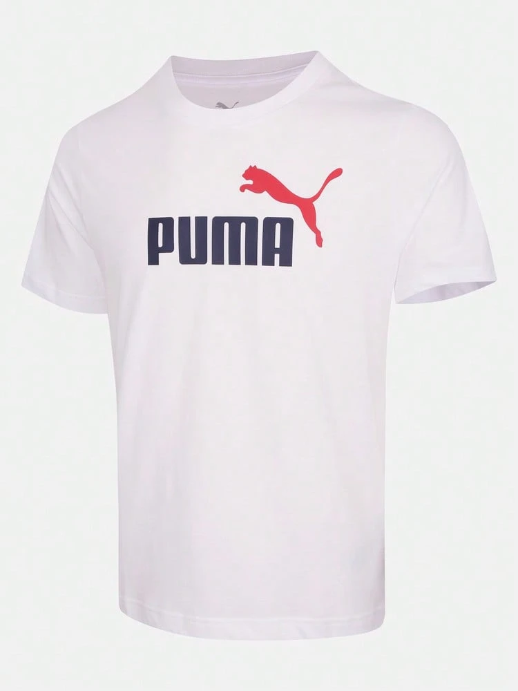 Puma Men's Essentials Short Sleeve Knit Collarless T-Shirt 68894892 - Redwood - View 1