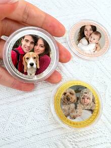 Customizable Photo Commemorative Coin, Suitable For Home Collection, Valentine's Day, Graduation Season, Holiday And Anniversary Gifts - Multicolor - View 5