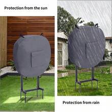 Garden Hose Holder Cover Hose Rack Metal Hose Stand 600D Oxford Cover With Shrink Cord (Gray) - B - View 5