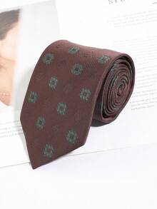 1PC Men's Vintage Printed Pattern Hand-Tied Necktie, Suitable For Daily Wear, Outings, Gatherings And Workplace Matching - Multicolor - View 4