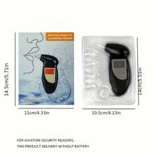 Portable Digital Alcohol Tester, Accurately Tests Blood Alcohol Content - Battery Powered, Compact Design, Ensures Car Safety, Includes Keychain (Battery Not Included) - Multicolor - View 6