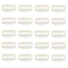20 piezas de clips para peluca con almohadilla de goma, clips para peluca mejorados de 9 dientes cómodos, adecuados para coser en pelucas, fijar peines de peluca, clips para cabello de peluca, adecuados para mujeres de tamaño pequeño, clips para peluca y accesorios, utilizados para extensiones de cabello de peluca DIY - Clips BB de 9 dientes - Ver 12
