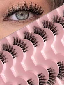 MENGJIESHANGPIN 7 Pairs/Pack HY-02 Natural Curly Messy Long-Lasting False Eyelashes, Eyelash Extensions, Long Eyelash Strips - View 3