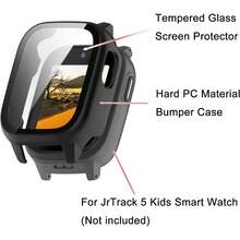 - Juego de 2 fundas protectoras de visualizacin compatibles con Cosmo JrTrack 5 Watch, carcasa protectora delgada de policarbonato duro de repuesto para parachoques de cobertura - negro + Azul - Ver 5