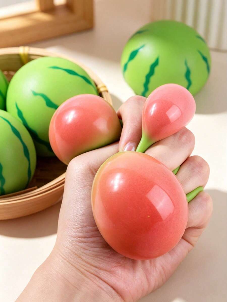 1 pieza Juguete antiestrés de fruta para apretar, con forma de sandía y mango, suave y de rebote lento, juguete sensorial de mano con frutas lindas para niños, regalo ideal para la vuelta a la escuela, fiesta de cumpleaños, recompensa de aula, juguete para aliviar la ansiedad