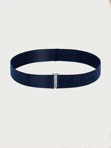 1/3pcs Plus Size Belts For Women, Invisible Stretch Belt For Women Plus Size, No Show Belts, Elastic Strap Flat Buckle Adjustable - Black Buckle - View 10