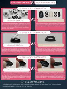 10片裝 Y2K Baddie 風格手工美甲貼片，裸色與白色法式指尖美甲，搭配藍色花卉藝術與鋼珠裝飾，適合派對、婚禮、日常配戴，附工具，適合女性與女孩的手工穿戴式美甲禮物 - 彩色 - 查看 5