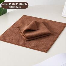 10pcs/Pack Brown Microfiber Cleaning Cloth, Professional Coffee Shop Cleaning Cloth, Multiple Sizes Available, Suitable For Kitchen, Bathroom, Home, Household Cleaning Essential - Brown - View 6