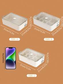 1pc Underwear Storage Box, Wardrobe Organizer For Bras, Underwear, Socks, Drawer Divider, Home Clothing Storage, Gift For Friends, Siblings, Parents, Christmas Gift - Multicolor - View 2