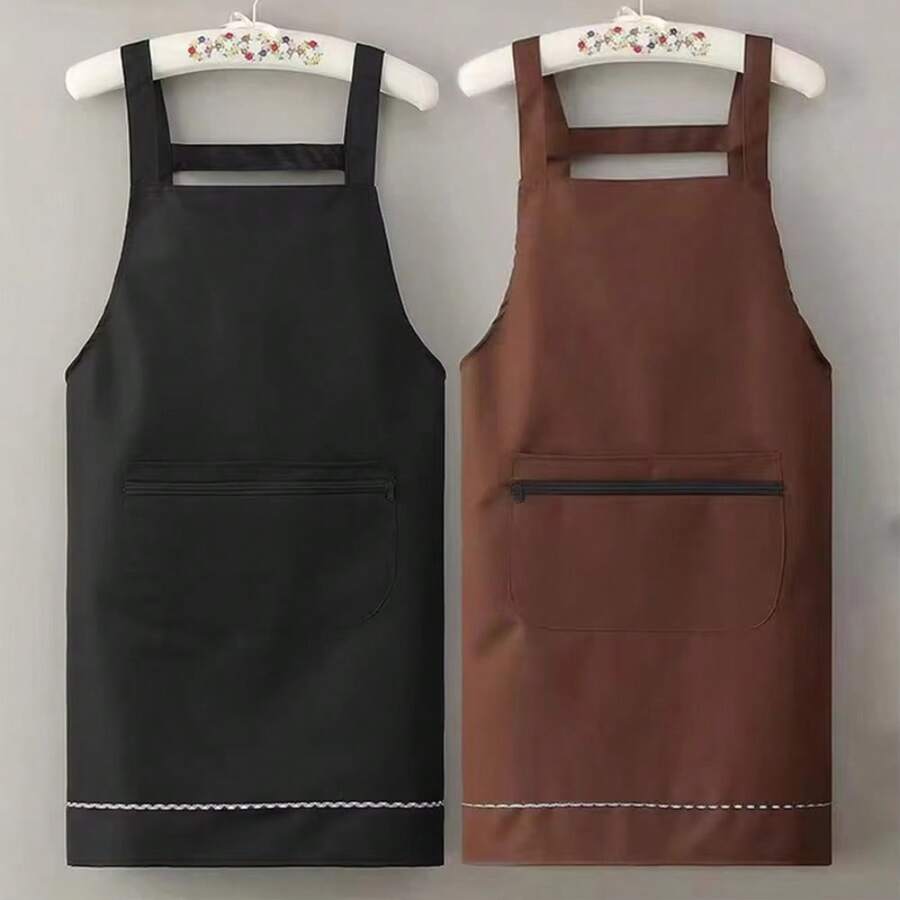 Celemek Dapur Tanpa Lengan Tahan Air untuk Wanita dan Pria, Desain Tali Bahu yang Modis dan Lucu, Celemek Kerja Memasak Serbaguna - MultiWarna - View 1