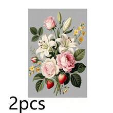 Vintage Flower Bouquet Printed Kitchen & Bathroom Hand Towels, Wrinkle Resistant Decorative Dish Towels. Super Absorbent, Machine Washable, Ideal For Kitchen Cleaning, Daily Home Decor & Gift Option. - Multicolor - View 12