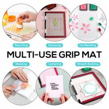 Photopolymer Grip Mat With Printed Guides,Multi-Use Non-Slip Sticky Mats Fit In Stamp Positioning Tool - Set - View 9