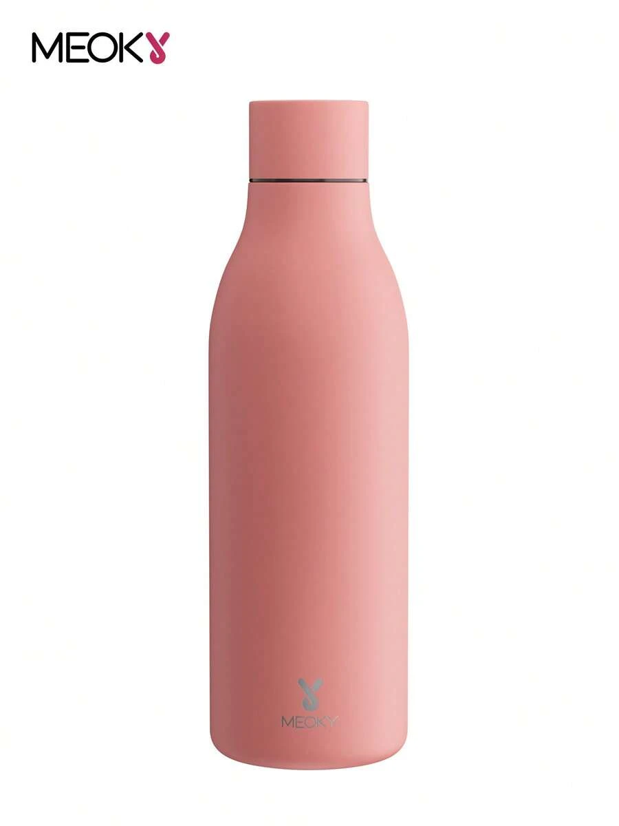Meoky 17oz/500ml 不鏽鋼運動水壺-可樂造型保溫水瓶,橡膠塗層觸感光滑,雙層防漏金屬瓶,保溫保冷,適用於學校、健身房、旅行與運動的可重複使用水瓶 - 紅色 - 查看 1
