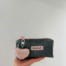 1pc Grey Pink Star High Beauty Pen Bag Large Capacity Student Stationery Pen Bag Stationery Storage Bag - Multicolor - View 7