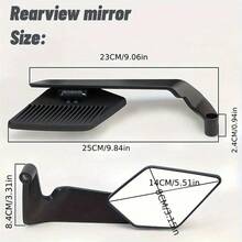 1 Pair/2pcs Motorcycle Windshield With 360° Rotatable Adjustable Rearview Mirror - High-Strength ABS Material, Anti-Glare Anti-Vibration, Convex Lens Wide Field Of View, Suitable For Motorcycles, ATVs And Scooters, Fit For Multiple Scenarios - 1 Pair Of 2 Packs - View 3